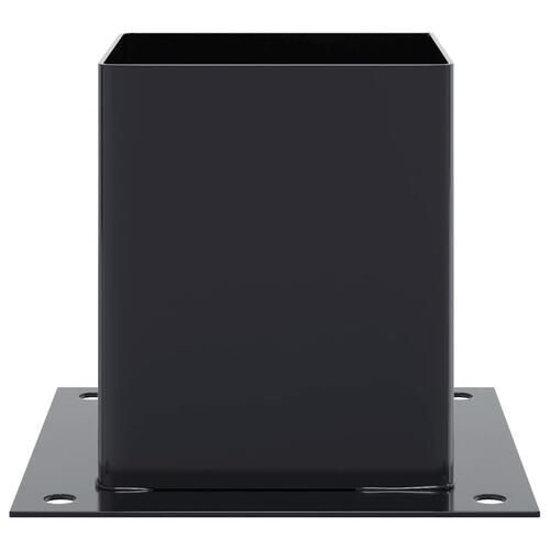 Stolpefødder firkantet 12 stk. 101x101 mm pulverlakeret stål