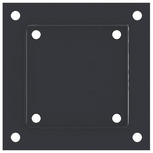Stolpefødder firkantet 12 stk. 101x101 mm pulverlakeret stål