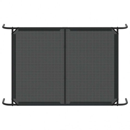 Forhøjet hundeseng 130 × 80 × 20 cm - textilene og stål, sort