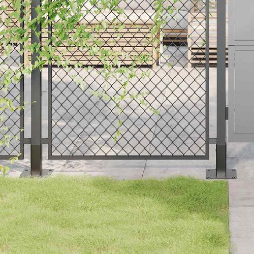 Stolpefødder firkantet 4 stk. 51x51 mm pulverlakeret stål