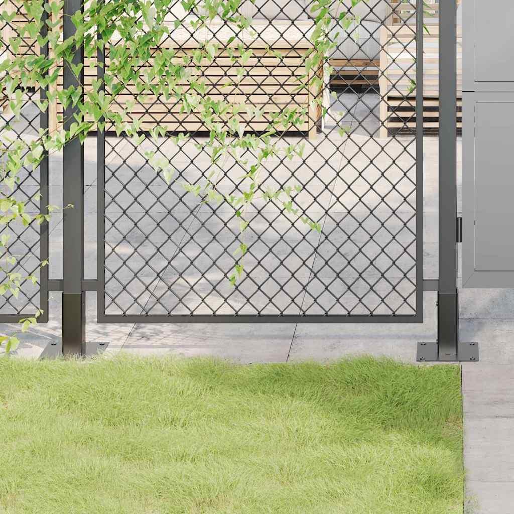 Stolpefødder firkantet 4 stk. 51x51 mm pulverlakeret stål