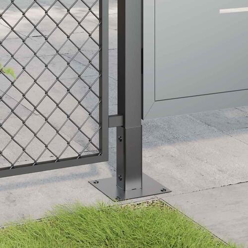 Stolpefødder firkantet 4 stk. 51x51 mm pulverlakeret stål