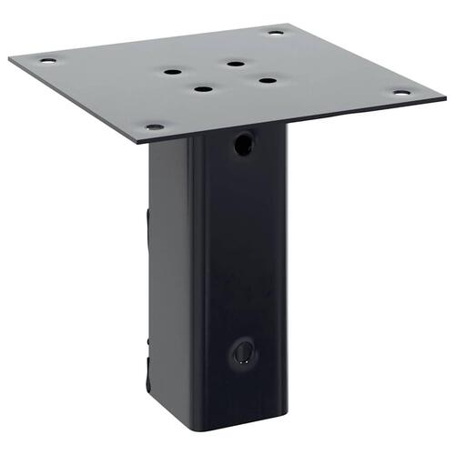 Stolpefødder firkantet 4 stk. 51x51 mm pulverlakeret stål