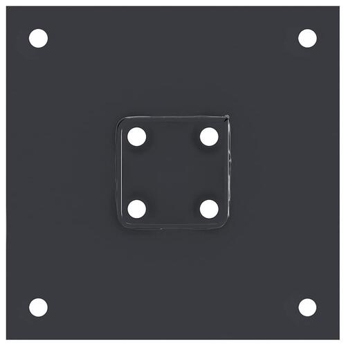 Stolpefødder firkantet 4 stk. 51x51 mm pulverlakeret stål