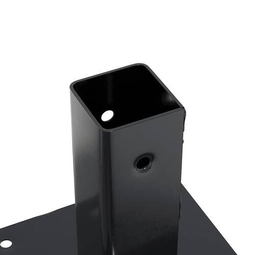 Stolpefødder firkantet 4 stk. 51x51 mm pulverlakeret stål
