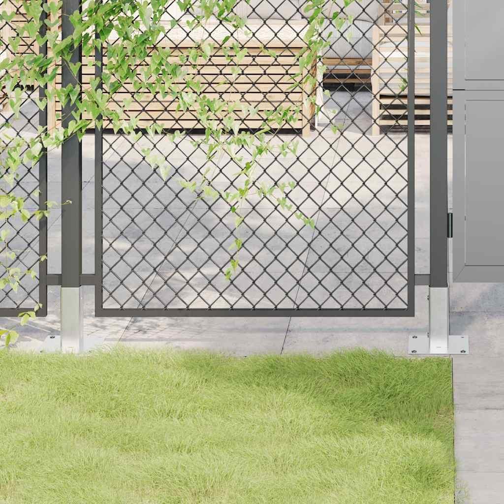 Stolpefødder firkantet 12 stk. 46x46 mm galvaniseret stål