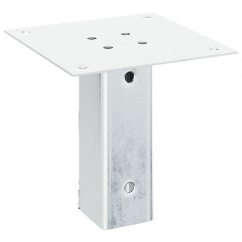 Stolpefødder firkantet 12 stk. 46x46 mm galvaniseret stål
