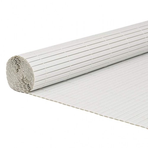 Havehegn dobbeltsidet 1,8 × 3 m i PVC - hvid