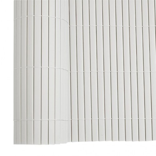 Havehegn dobbeltsidet 1,8 × 3 m i PVC - hvid