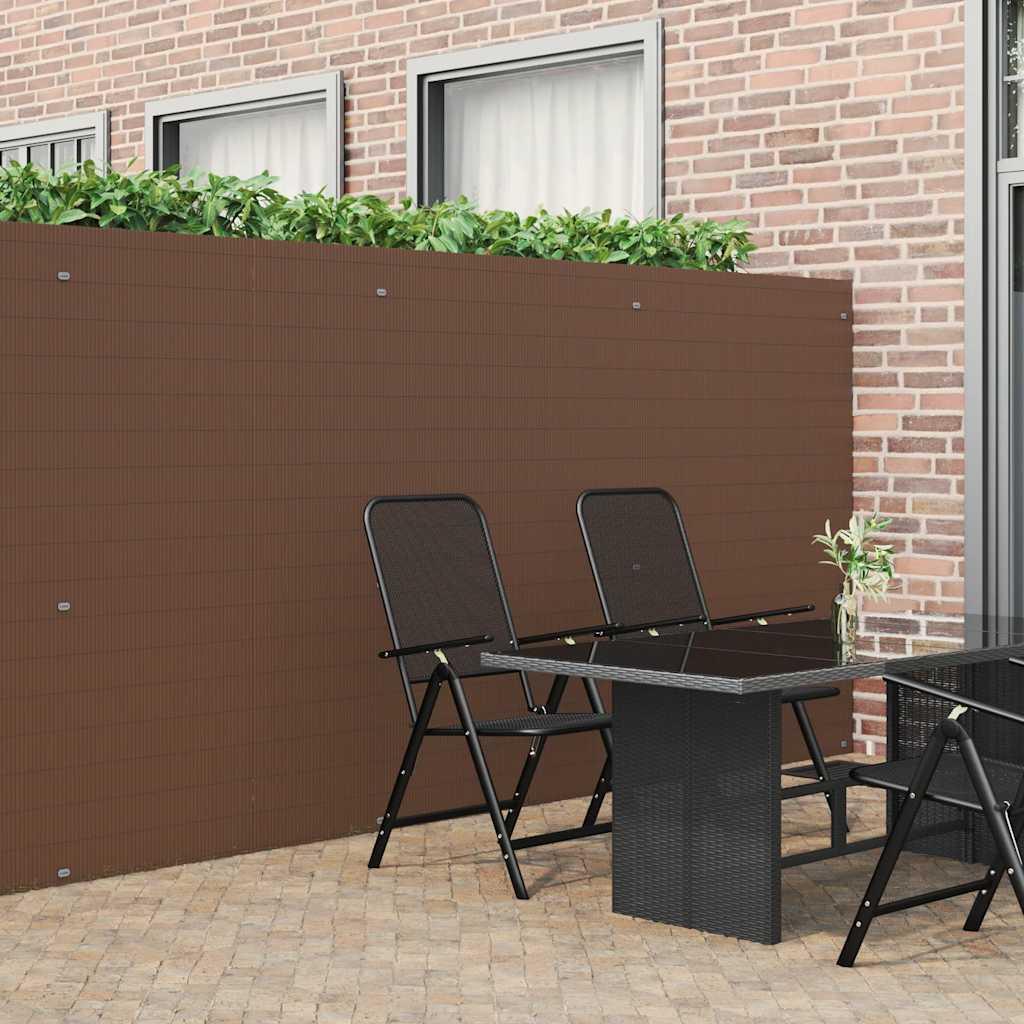 Havehegn dobbeltsidet 1,8x5 m PVC brun