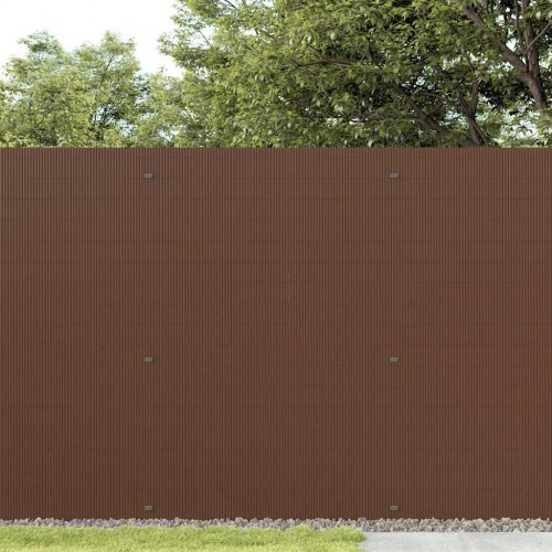 Havehegn dobbeltsidet 1,8 x 5 m PVC brun