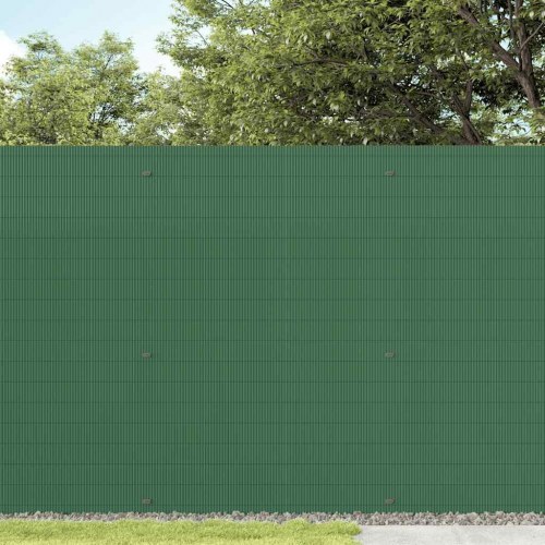 Havehegn dobbeltsidet 1,8 × 5 m i PVC - grøn
