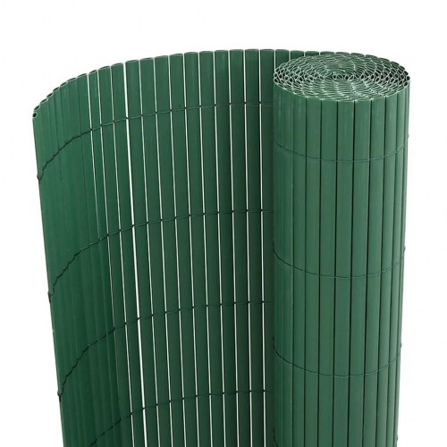Havehegn dobbeltsidet 1,8 × 5 m i PVC - grøn