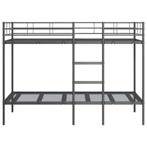 Køjeseng uden madras 90x200 cm stål sort