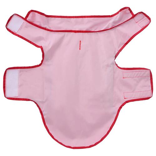 Hunderegnfrakke med refleksstriber polyester XXS rød