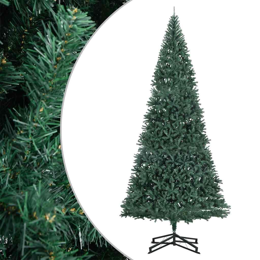 Kunstigt juletræ med fod 500 cm PVC grøn