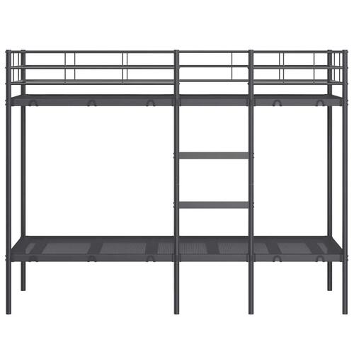 Køjeseng uden madras 75x190 cm stål sort