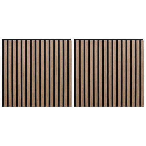 Akustikpanel 2 stk. med spalter 60,5x60 cm egefiner