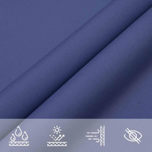 Solsejl trekant 7×5×5 m i polyester - blå