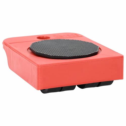 Møbelruller 8 stk. med løfter 9,8x7,5x3 cm 150 kg rød