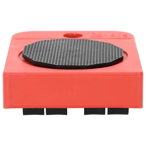 Møbelruller 8 stk. med løfter 9,8x7,5x3 cm 150 kg rød