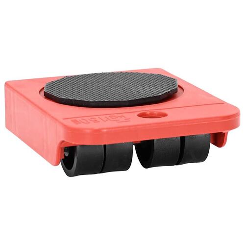 Møbelruller 8 stk. med løfter 9,8x7,5x3 cm 150 kg rød