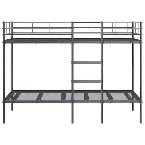 Køjeseng uden madras 90x190 cm stål sort