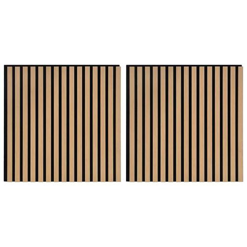 Akustikpanel 2 stk. med spalter 60,5x60 cm egefiner