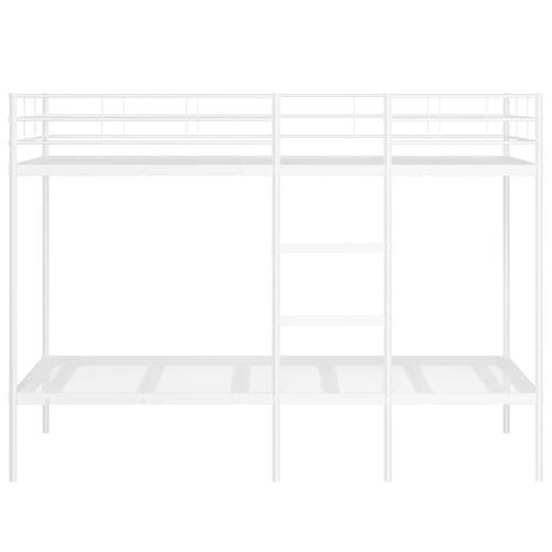 Køjeseng uden madras 107x203 cm stål hvid