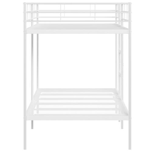 Køjeseng uden madras 107x203 cm stål hvid
