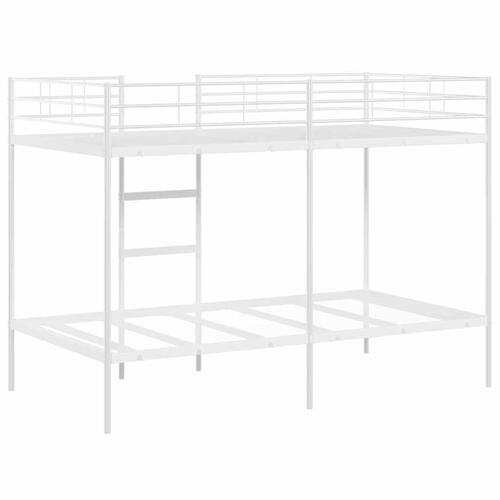 Køjeseng uden madras 107x203 cm stål hvid