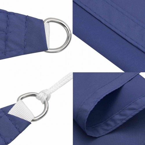 Solsejl trekant 2 × 2 × 2 m - blå, vandafvisende polyester