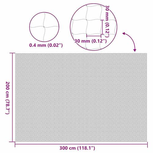 Kattenet 3x2 m nylon transparent