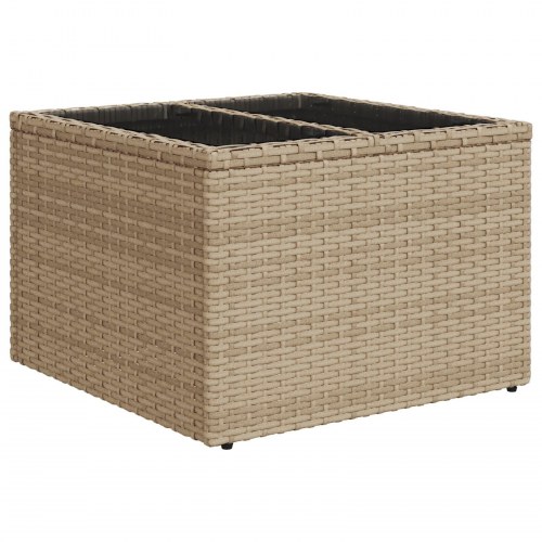 Have Sofa Sæt 9 dele Beige og Grå Rattan og Stof Have Sofa