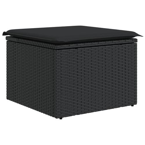 Havemøbel sæt Sæt af 8 Sort Poly rattan 8-delt havemøbel sæt