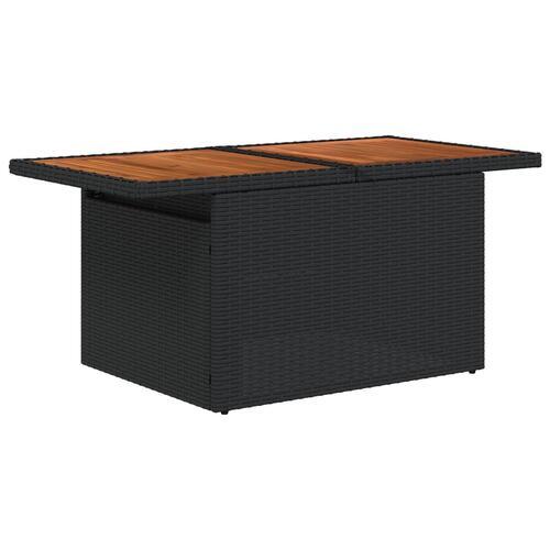 Havemøbel sæt Sæt af 8 Sort Poly rattan 8-delt havemøbel sæt