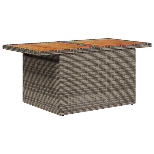 Have Sofa Sæt 8 Personer Grå Rattan, Glas, Træ, Metal