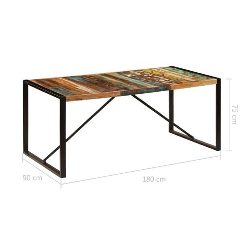 Spisebord 180x90x75 cm massivt genbrugstræ