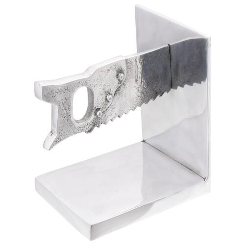 Bogstøtter 2 stk Sølv 11x14x17,5 cm Aluminium Sav