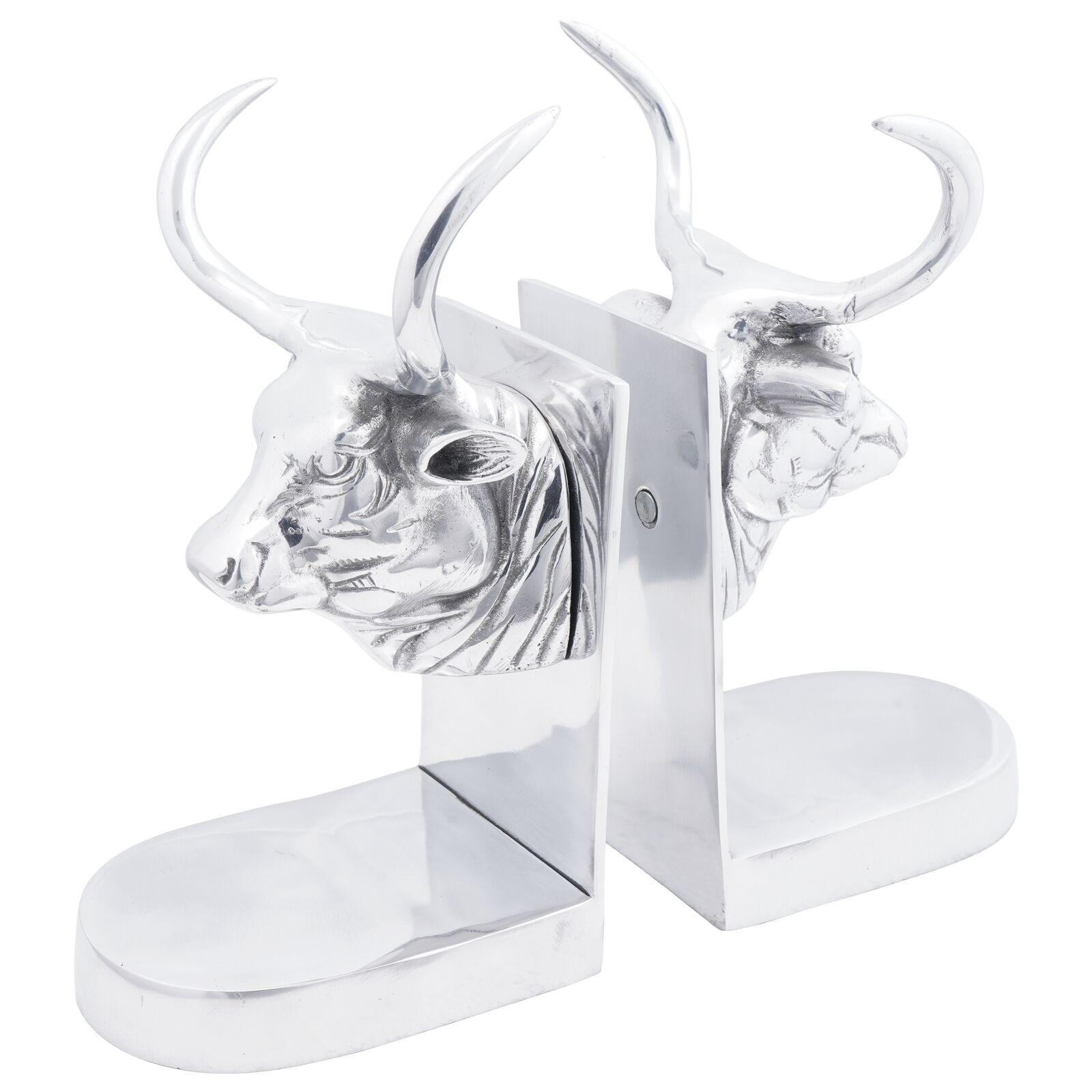 Bogstøtter 2 pcs Sølv 17 x 15 x 27 cm Aluminium