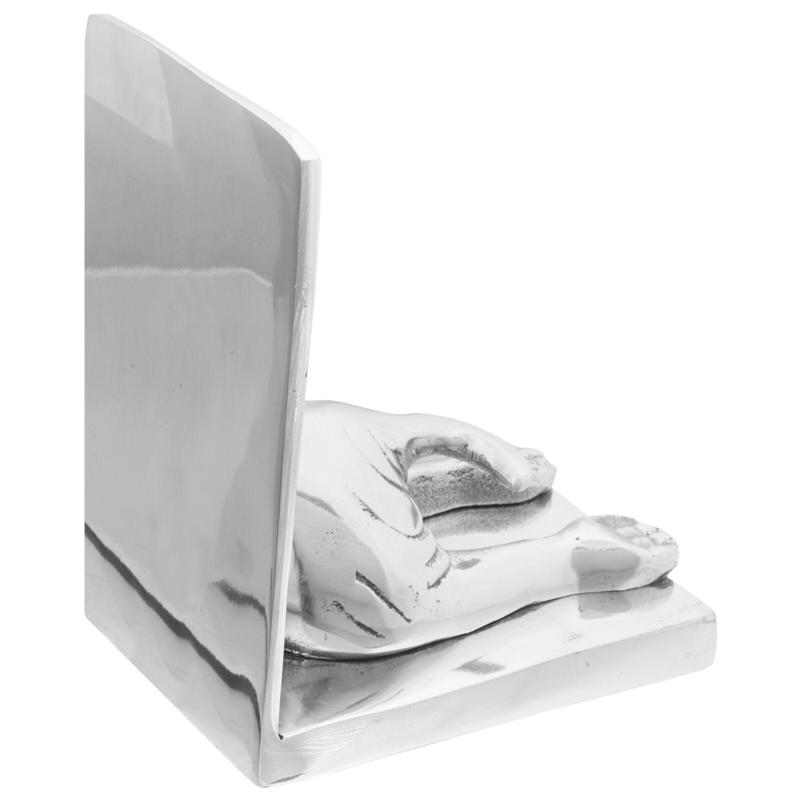 Bogstøtter 2 pcs Sølv 12 x 15 x 18 cm Aluminium