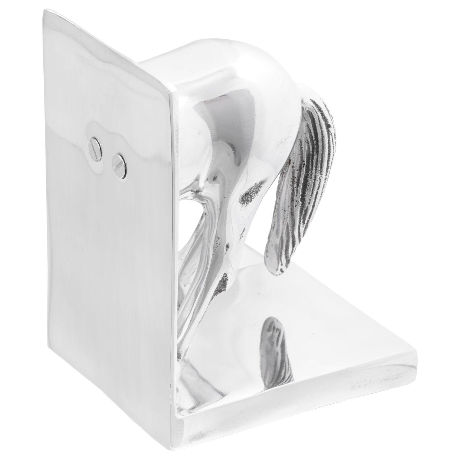 Bogstøtter 2 stk Sølv 11x14x25 cm Aluminium Hest