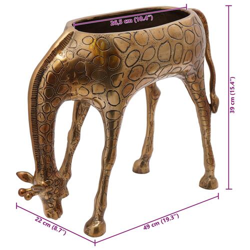 Isbucket i form af en giraf 49x22x39 cm i aluminium