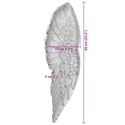 Lille Vinger Skulptur i Sølv 17x5x59 cm i Aluminium