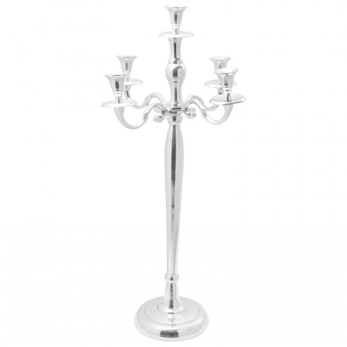 Lysestage Sølv 32x32x79,5 cm Aluminium