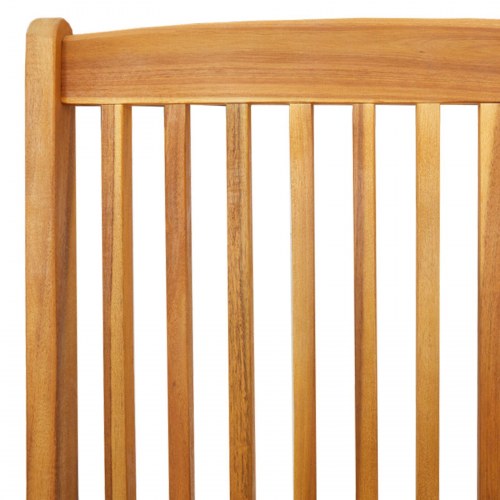 Sammenfoldelige Havestole med Grå Pude 2stk Solid Akacietræ