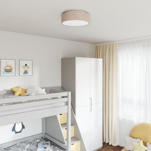 Loftlamper med stjernehimmel skygge taupe Ø 38 cm stof E27