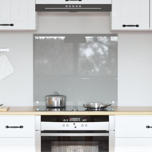 Køkken Backsplash Lys Grå 70x60x0,6 cm Hærdet Glas
