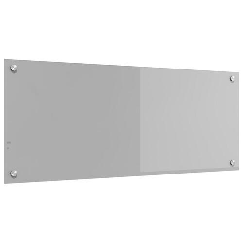 Køkken Bagplade Lys Grå 100x40x0,6 cm Hærdet Glas
