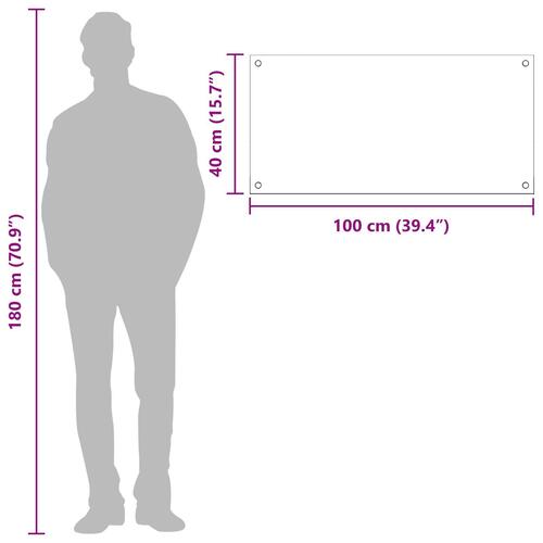 Køkken Bagplade Lys Grå 100x40x0,6 cm Hærdet Glas
